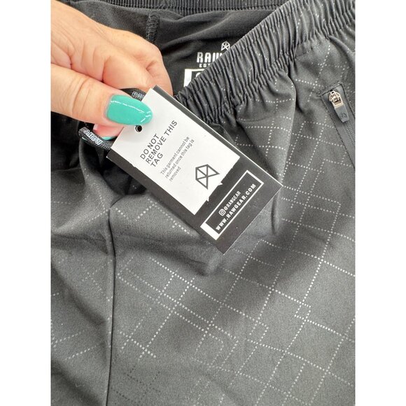 Rawgear Black Dual-Layer Athletic Shorts W/ Zipper Pockets Size Small NWT #RG114 - Picture 7 of 8